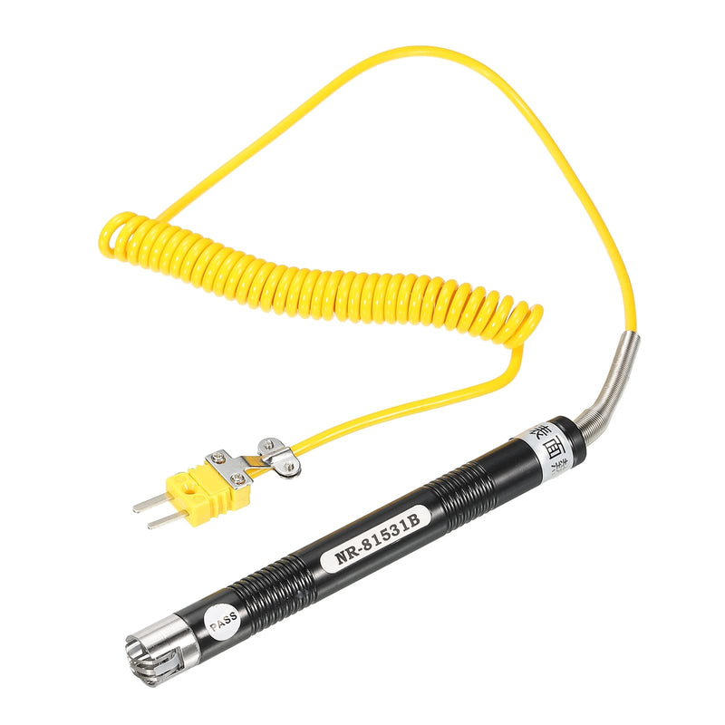 [Australia - AusPower] - MECCANIXITY K Type Surface Thermocouple Temperature Probe Sensor Stainless Steel -58 to 932°F (-50 to 500°C) 5.6ft 15x15mm 