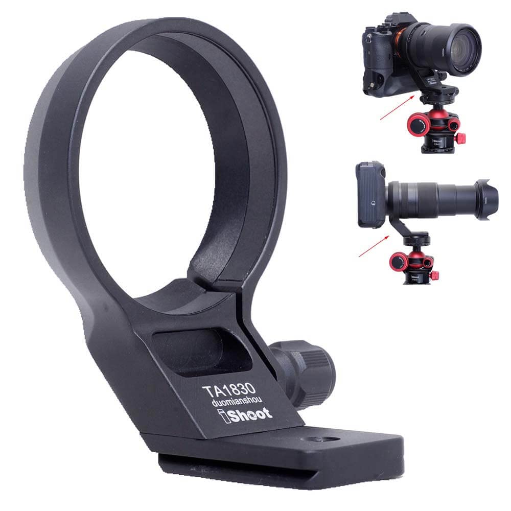 [Australia - AusPower] - iShoot Tripod Mount Ring Lens Collar Compatible with Tamron 18-300mm f/3.5-6.3 Di III-A VC VXD B061 (X/E Mount), Lens Support Holder Bracket Bottom is Arca-Swiss Fit Quick Release Plate Dovetail 