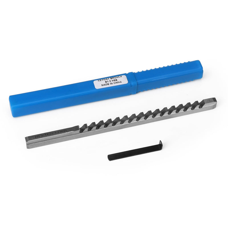 [Australia - AusPower] - Keyway Broach Metric Size High Speed Steel Keyway with Shim Cutting Tool B Push-Type (B1-5) B1-5 