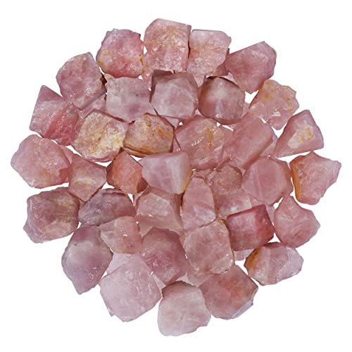 Large Raw Rose Quartz Crystal - Rough for Cabbing - Large Crystals and Healing Stones - Bulk Rocks Crystal - Quarts Rocks - Unpolished Rose Quartz - Stone Decor