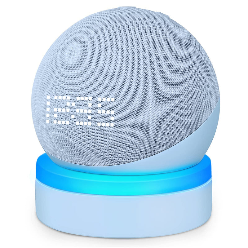 [Australia - AusPower] - ZUOLACO Table Stand for Echo Dot 5th Generation(2022 Release), Desktop Holder Mount for Echo Dot 4th/5th Gen, Base Bracket with Light Guide, Dot Accessories with Built-in Cable Management, Cloud Blue 1 Pack,Cloud Blue 
