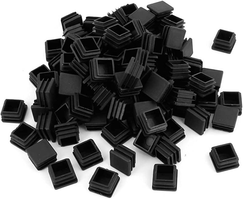 [Australia - AusPower] - 100 Pack 1 Inch Square Plastic Plug, tubing end Cap, Durable Chair Glide?it fits 1" Outside Diameter Square tubing? 