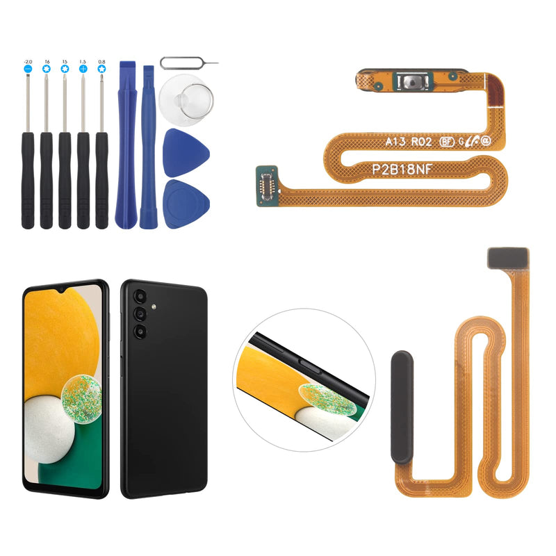 [Australia - AusPower] - Fingerprint Sensor Flex Cable Replacement for Samsung Galaxy A13 5G SM-A136U Power On Off Button Flex Cable with Tools 