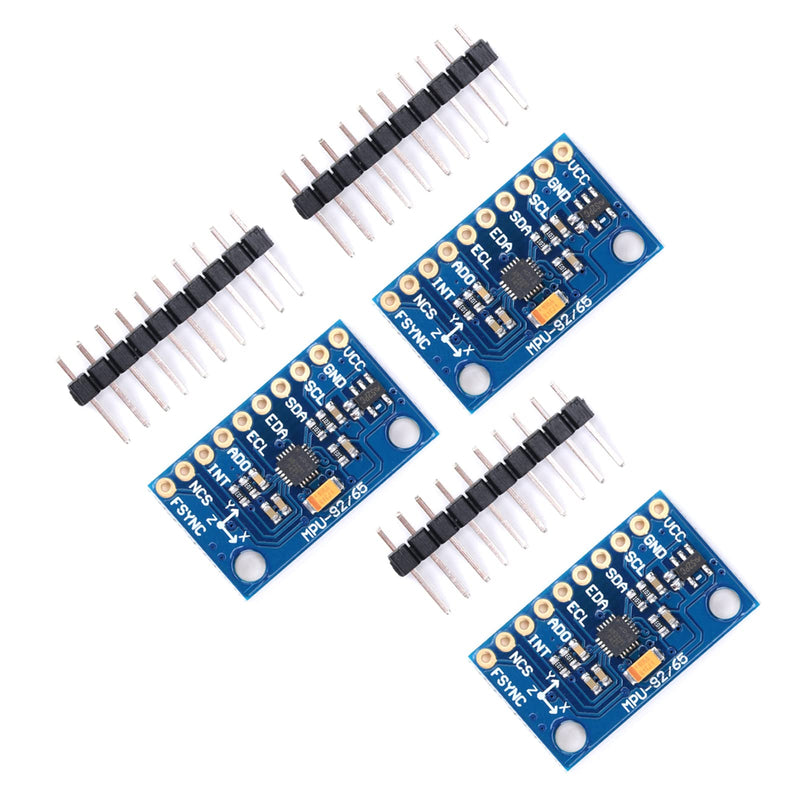 [Australia - AusPower] - 3Pcs GY-MPU9250 9 Axis Sensor Module 9 Axis Attitude Acceleration Gyroscope Sensor Module Magnetic Field Sensor Module 9 DOF Accelerometer 16 Bit AD Converter Data Output IIC I2C SPI 