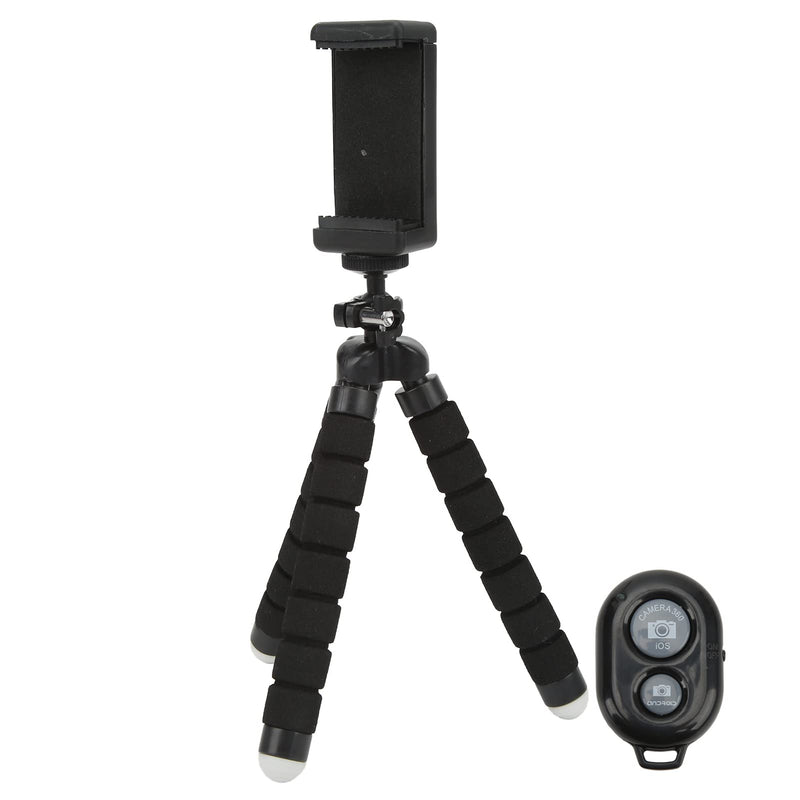 [Australia - AusPower] - Flexible Mobile Phone Tripod, with Wireless Remote Control, Phone Clip Holder, Vertical and Horizontal Mode, Adjustable Selfie Stick Tripod, for Live Streaming 
