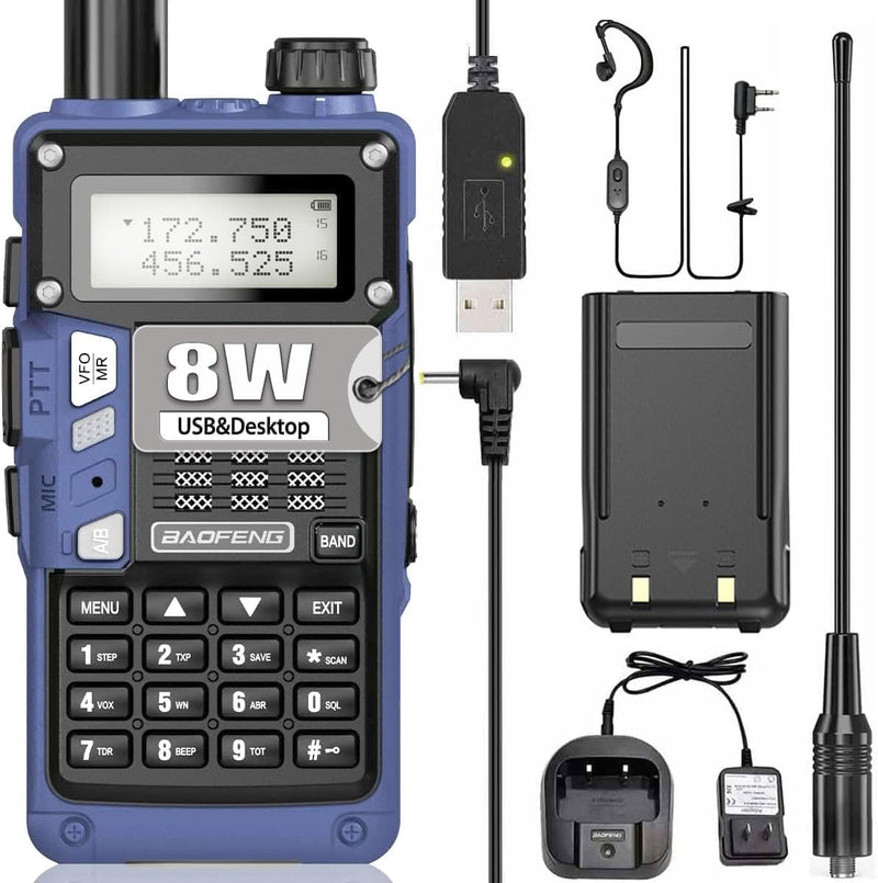 Baofeng Radio Handheld Ham Radio Uv S9 Pro 8w High Power Dual Band Portable Two Way Radio With 7987