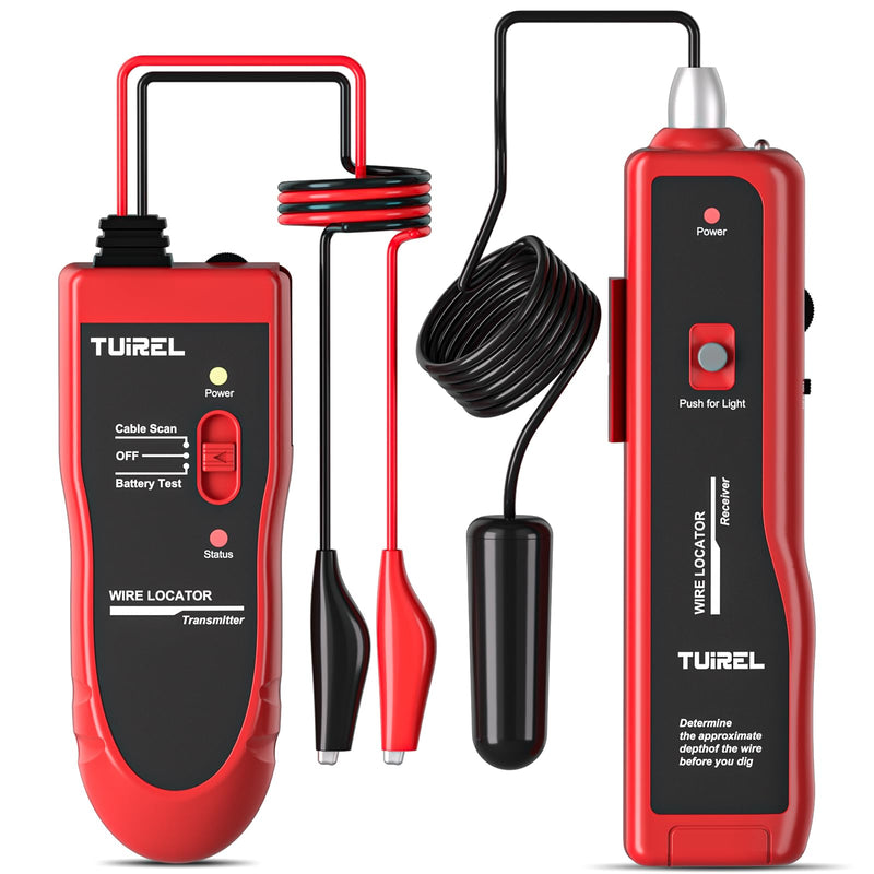 [Australia - AusPower] - Underground Wire Locator, Underground Cable Locator with Rechargeable 1100mAh Battery, Cable Tester for Pet Fence TL25 B2 