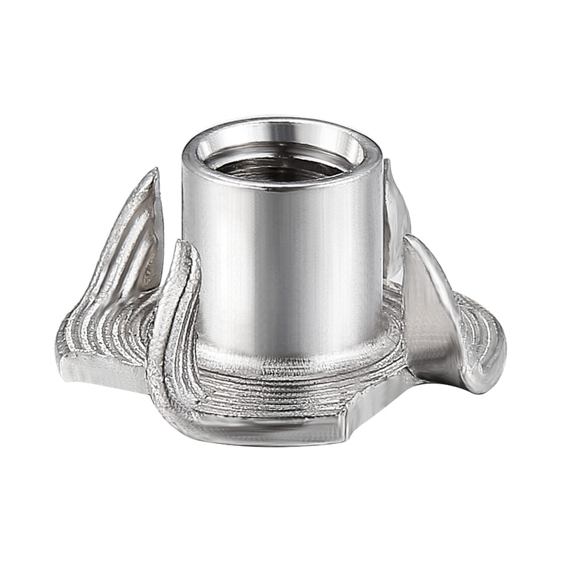 [Australia - AusPower] - 100pcs 1/4"-20 T-nut 304 stainless steel four-jaw - for home, hotel outdoor threaded insertion 