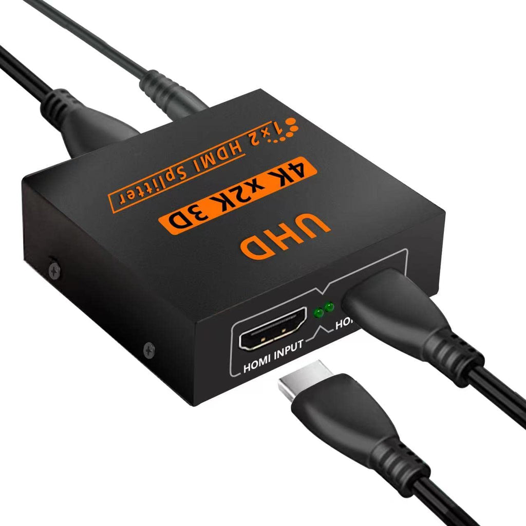 [Australia - AusPower] - HDMI Splitter, Sorthol 1 in 2 Out HDMI Splitter Audio Video Distributor 3D & 4K x 2K Box for HDTV, STB, PS3, PS4 Pro Blu-Ray DVD Player, Projector Etc 