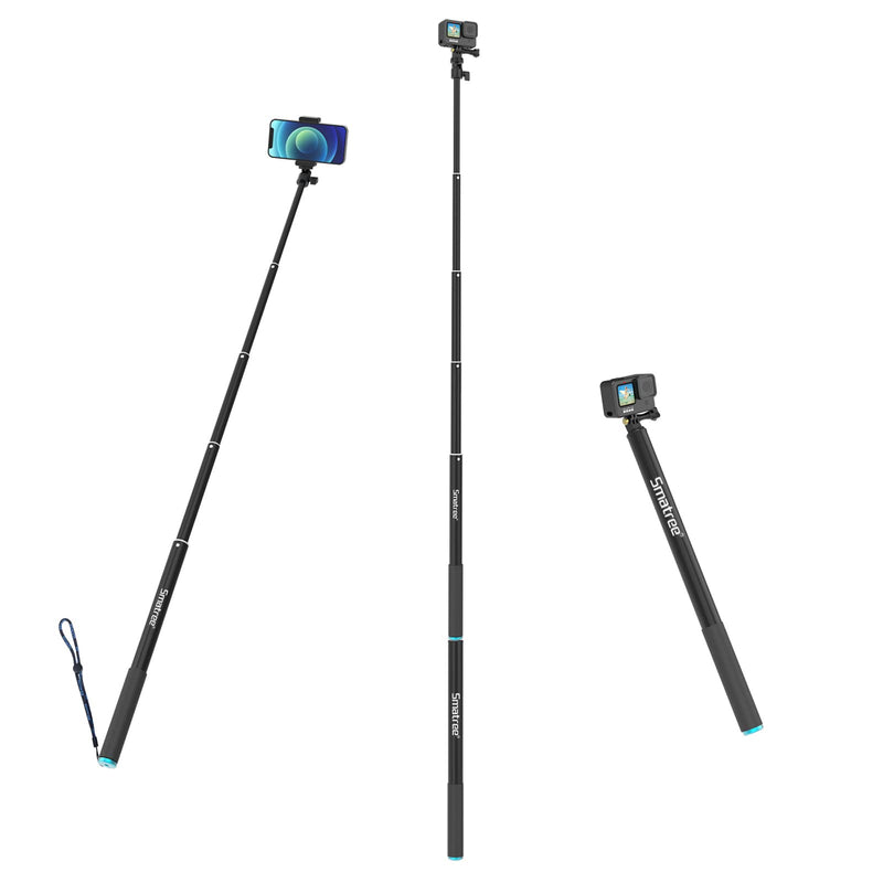 [Australia - AusPower] - Newest 86.6 Inch Selfie Stick for GoPro Hero12/ 11/10/9/8/7/6/5,DJI Osmo Action, Insta 360 Camera Telescopic Monopod, Extension Pole compatiable with Compact Cameras and iPhone/Cell Phones. 86.6 Inch Long Selfie Stick 