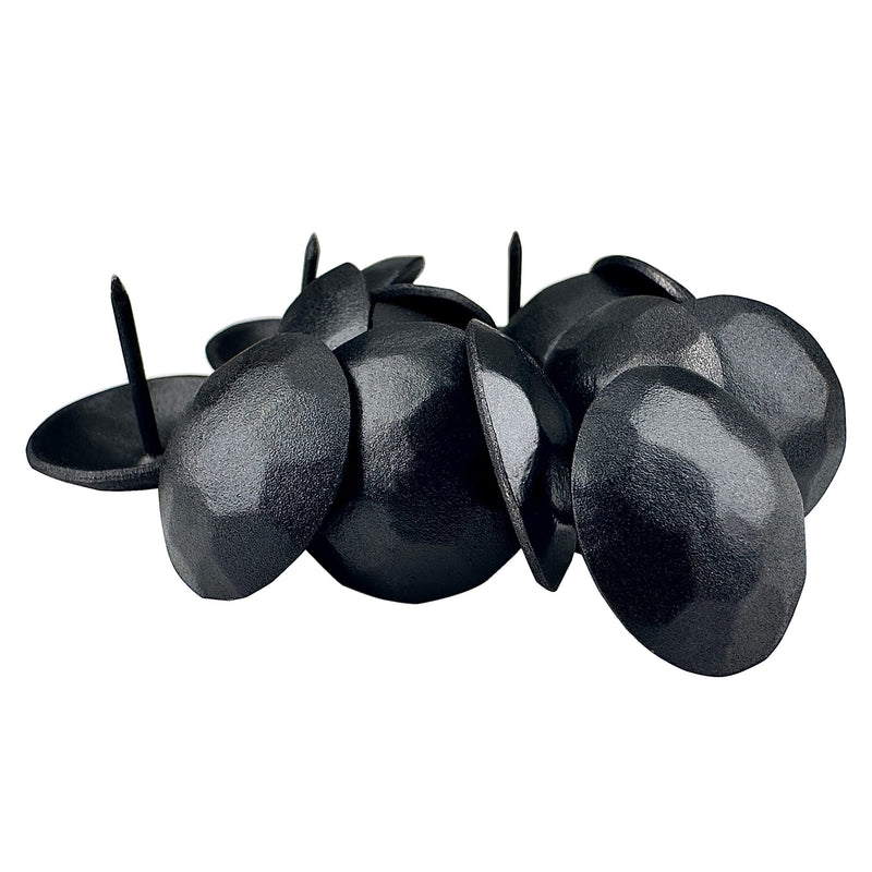 [Australia - AusPower] - 50 Pack - Iron Clavos - Decorative Nails 1 inch - Upholstery Tacks - Antique Accent - Clavos - for Wood Home Improvement, Farmhouse Shutters, Barn Door, Furniture Nails Black 