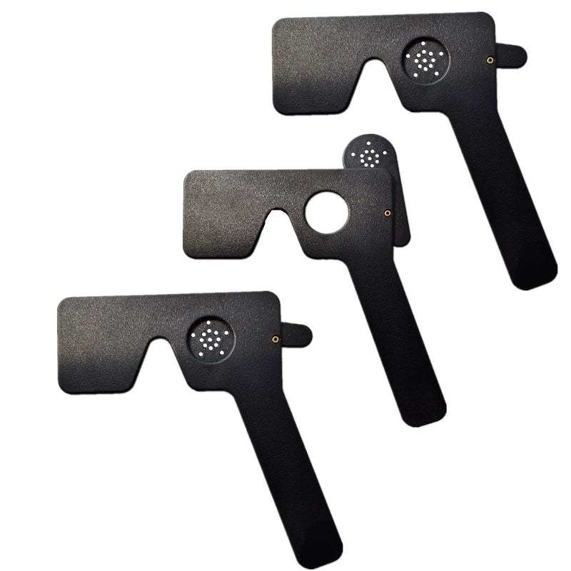 [Australia - AusPower] - 3 Pack Ophthalmic 14-Pinhole Eye Occluder for Vision Test, Portable Handheld Eye Exam Tool for Ophthalmologists Orthoptists and Optometrists Black 