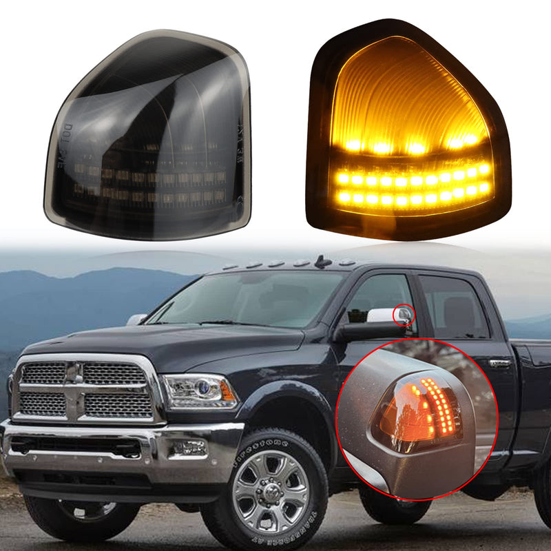 Dynamic Sequential LED Side Mirror Marker Lights Compatible with Dodge Ram 1500 2500 3500 4500 5500 Truck 2010-2018 Towing Mirror Turn Signal Indicator Lamp Accessories