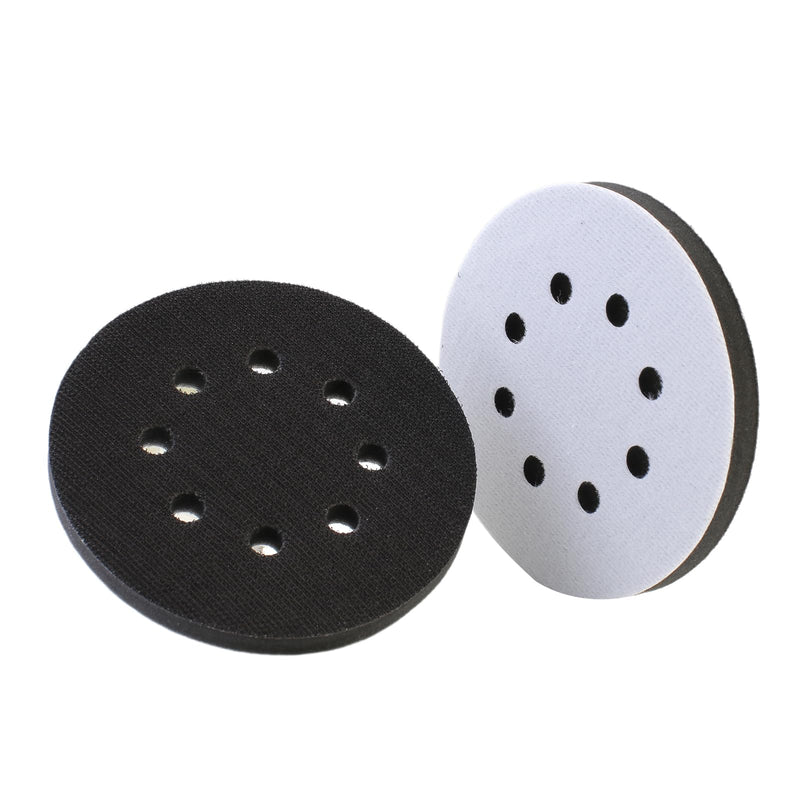 [Australia - AusPower] - 2 Pack 5 Inch 8 Holes Foam Interface Pad Surfprep Foam Sanding Pads for Buffer (2 Pack) 2 Pack 