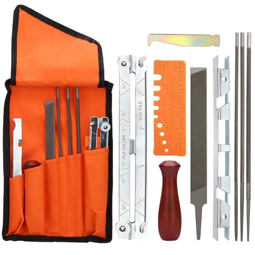 File Chainsaws Sharpening Files Saw Chain Files Set of 10 | Chainsaw Sharpening Files Kit Universal Chainsaw File Set File Kit for Sharpening Saw Chains