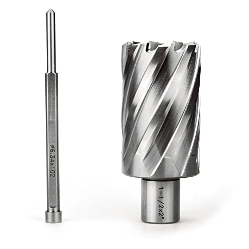 OSCARBIDE 1-1/2 x 2 inch HSS annular cutter with 3/4 inch Weldon shank for mag drills