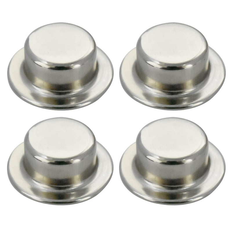 [Australia - AusPower] - 4 Piece Spring Steel Push on Pushnut Cap Stud 5/8 Inch Axle Pushnut Fastener with Zinc Mech Finish for Rolling Bins, Lawn Wagons and Hand Trucks 4 