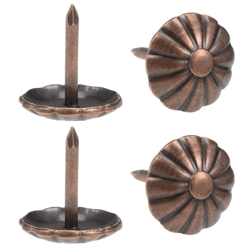 [Australia - AusPower] - Antique Upholstery Tacks,120PCS,Furniture Tacks Nails,7/16 Inch Upholstery Nails for Sofa, Chair, Bed and Other Furniture (Red Copper) Red Copper 