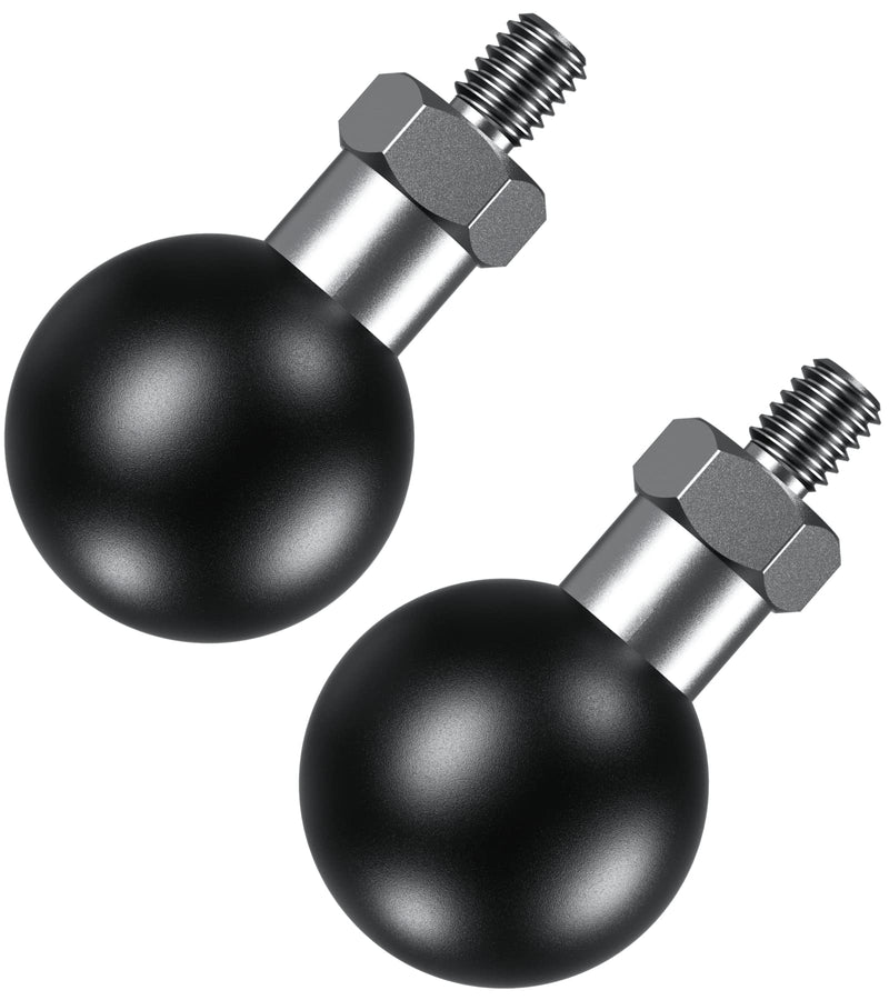 [Australia - AusPower] - BRCOVAN 2 Pack, 1'' Ball Adapter with M6 x 1.0 Threaded Post Compatible with RAM Mounts B Size 1 Inch Ball Double Socket Arm 