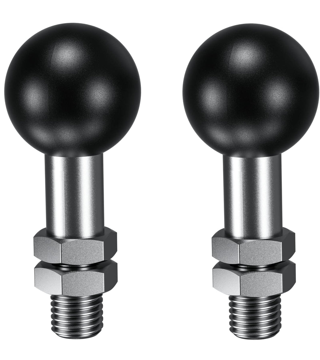 [Australia - AusPower] - BRCOVAN 2 Pack, 1'' Ball Adapter with M10 x 1.25 x 15 Threaded Post Compatible with RAM Mounts B Size 1 Inch Ball Double Socket Arm 