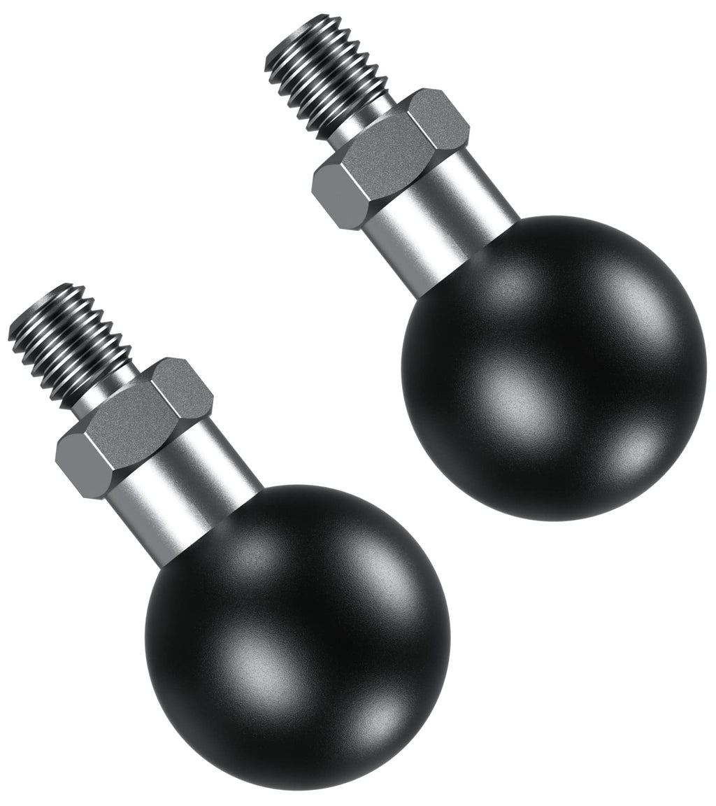 [Australia - AusPower] - BRCOVAN 2 Pack, 1'' Ball Adapter with M8 x 1.25 Threaded Post Compatible with RAM Mounts B Size 1 Inch Ball Double Socket Arm 