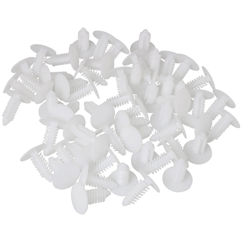 [Australia - AusPower] - 60PCS White Tree Rivet Fasteners Barrier Christmas Tree Fasteners Push-in Rivet White Furniture Assembly Shelves Retainer 