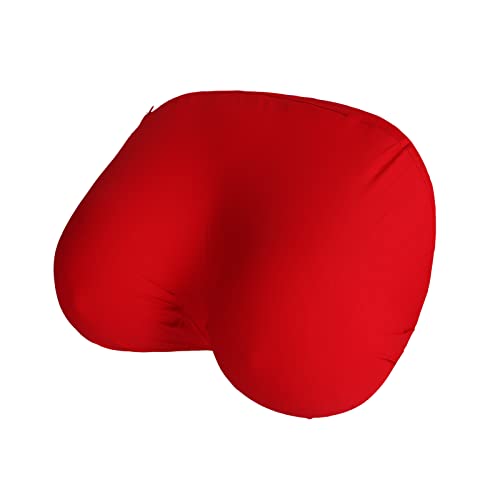 ITODA Boobs Breasts Pillow Cushion Funny Throw Pillow Home Bedroom Decor Cushion Soft Memory Foam Sleep 3D Creative Breast Shape Sleeping Backrest with Washable Removable Cover Red