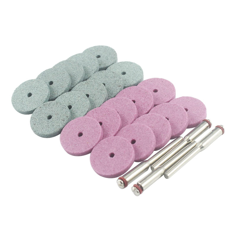 [Australia - AusPower] - 20 Pcs Grinding Stone Sanding Wheels - 1/8 Inch Shank Quickly Change Abrasive Stone Mounted Grinding Sharpening Wheel for Dremel Rotary Tool 