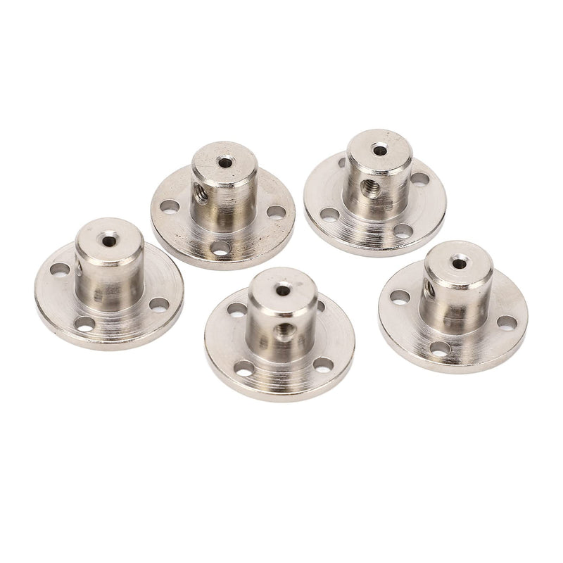 [Australia - AusPower] - 5 Pack 2mm Flange Coupling Connector, Steel Model Coupler Accessory, Shaft Axis Fittings for DIY RC Model Motors, Hardware, High Hardness Coupling Connector, Silver 
