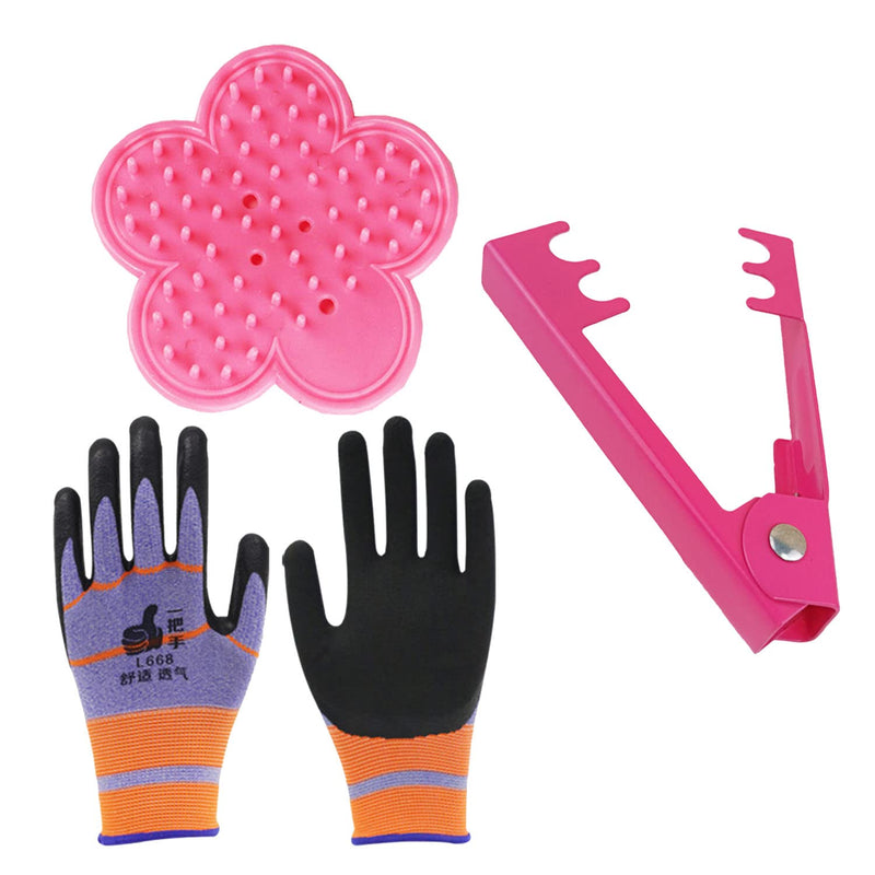 [Australia - AusPower] - QIUKUI 3 Pcs Flower Rose Stripper Thorn Leaf Remover Tool Garden Tool Sets Leaf Stripping Tool Garden Glove 