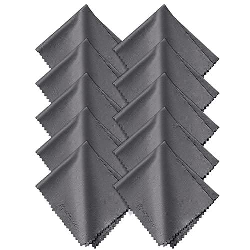 K&F CONCEPT 10 Pack Microfiber Lens Cleaning Cloth,15X18CM,Glasses Cleaner
