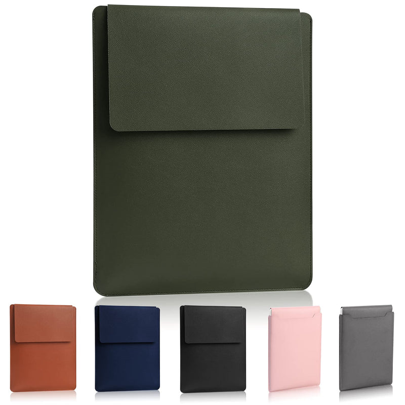 [Australia - AusPower] - 13.3-14" Laptop Sleeve, Padded Laptop Case, Thin Portable Versatile Laptop Case Bag Compatible with Laptop 2022 Pro 14 inch/2015 Pro 13.3 inch/2015 Air 13.3 inch (Dark Green) Dark green 