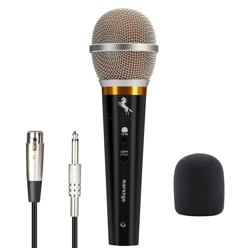 [Australia - AusPower] - Marengo Dynamic Vocal Microphone for Karaoke Speaker,Wired Handheld Mic with On and Off Switch and 13ft Detachable Cable 