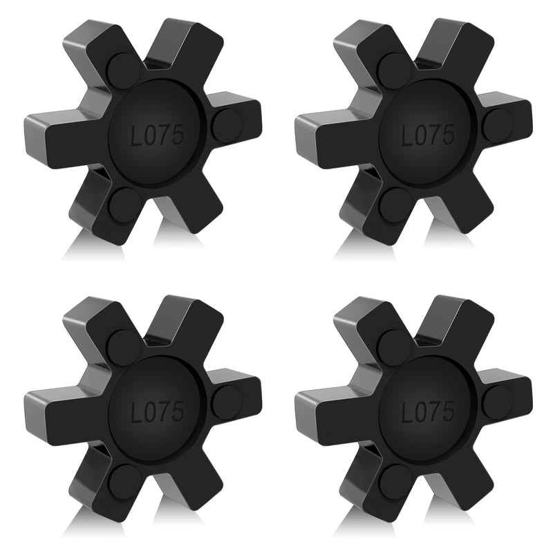 [Australia - AusPower] - L075 Flexible NBR Rubber Spider Center Insert, 4 Pack Solid Coupling Pad Bumper Spider Center Inserts for L075 L Jaw Coupling Set 