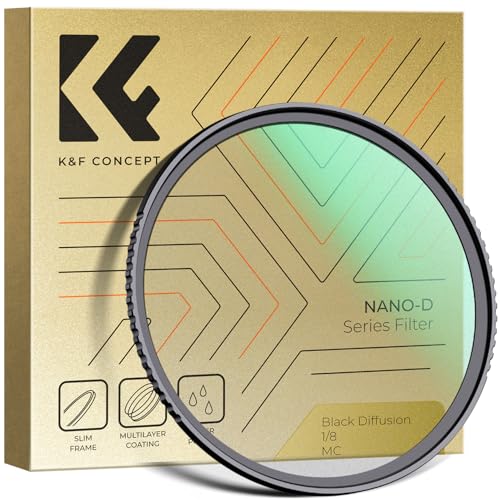 K&F CONCEPT 52mm Black Diffusion 1/8 Mist Cinematic Effect Lens Filter