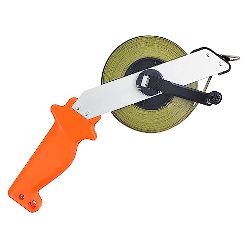50M Steel Tape Measure with Ergonomic Handle | Langes 50-m-Stahlband mit gut greifbarem Gehäuse für Streckenmessungen auf Baustellen, im Garten und bei Außenarbeiten.