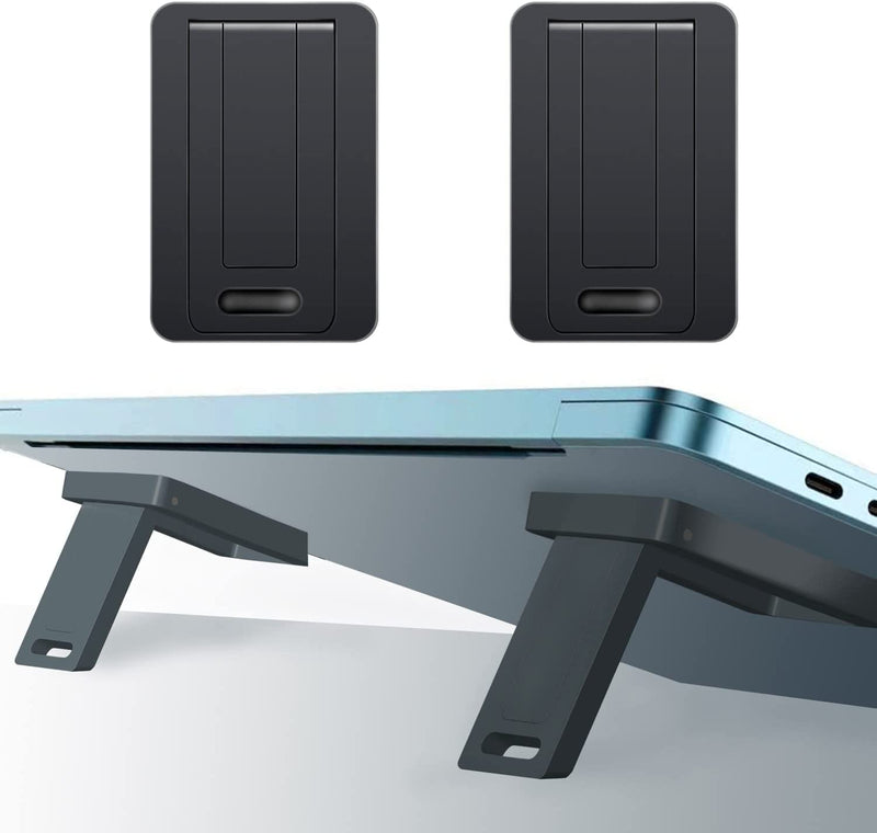 [Australia - AusPower] - DRM 2 Pcs Mini Laptop Stand, Portable Invisible Computer Keyboard Stand Notebook Holder Cooling Laptop Stand Ergonomic Lightweight Holder Mount for Laptop MacBook Wireless Keyboard (Black) Black 