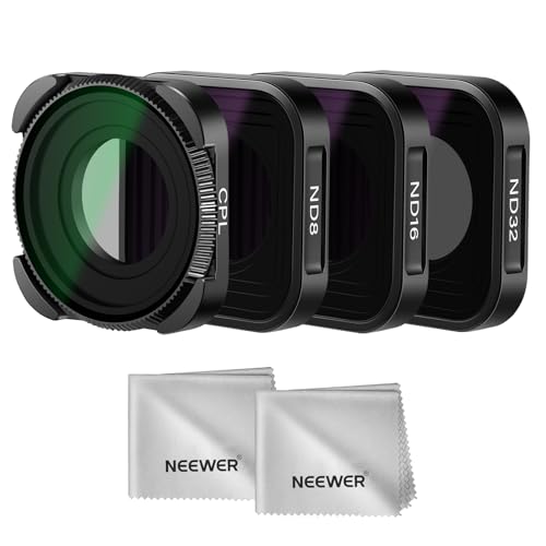 NEEWER ND & CPL Filter Set Compatible with GoPro Hero 13 12 11 10 9, 4 Pack Metal Frame 4 Packs ND+CPL