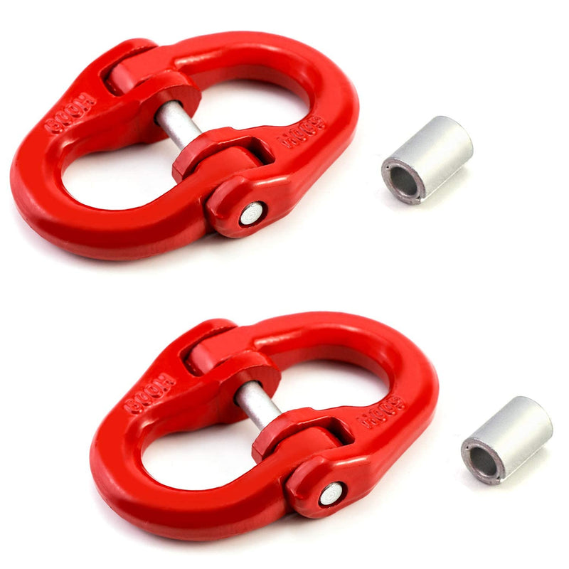 [Australia - AusPower] - 2 Pack G80 Alloy Steel Hammerlock Coupling Link, 5/16" Hammer Lock Safety Chain Connector Link 4400 lbs Working Load Limit 4400-2Pcs 