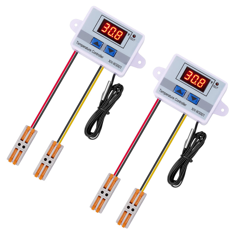 [Australia - AusPower] - VIGELA AC110~220V 1500W XH-W3001 ℉ Temperature Controller with Waterproof Probe and Quick Connector(2 Pieces) XH-W3001/℉ AC110~220V 