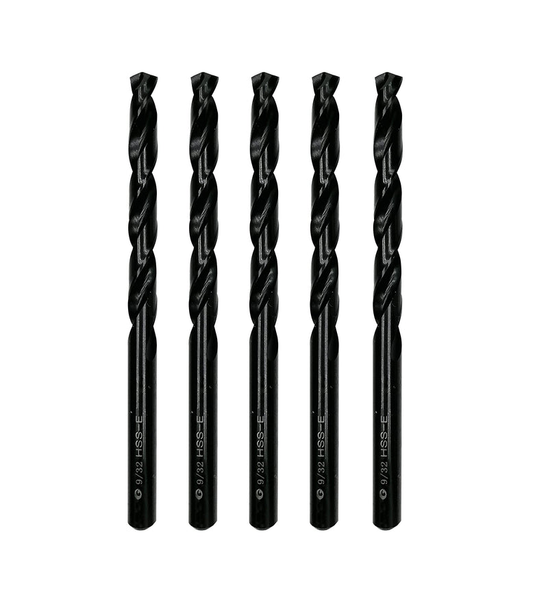 [Australia - AusPower] - 9/32 inch HSS M35 Cobalt Twist Drill Bits,High Speed Steel,Pack of 5,Suitable for Steels,Cast Iron,Stainless Steels and Other hardMetals(9/32inch) 9/32inch 