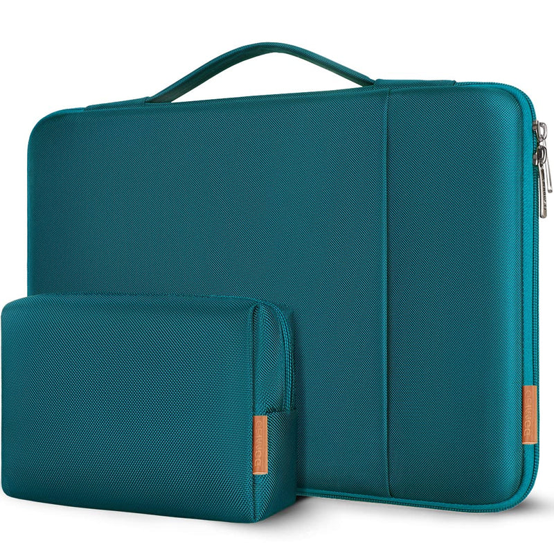 [Australia - AusPower] - DOMISO 15.6 inch Laptop Sleeve Case Water Resistant Shockproof Protective Computer Bag for 15.6" Notebook/HP Pavilion Envy 15/Dell XPS 15/IdeaPad ThinkPad,Turquoise Turquoise 