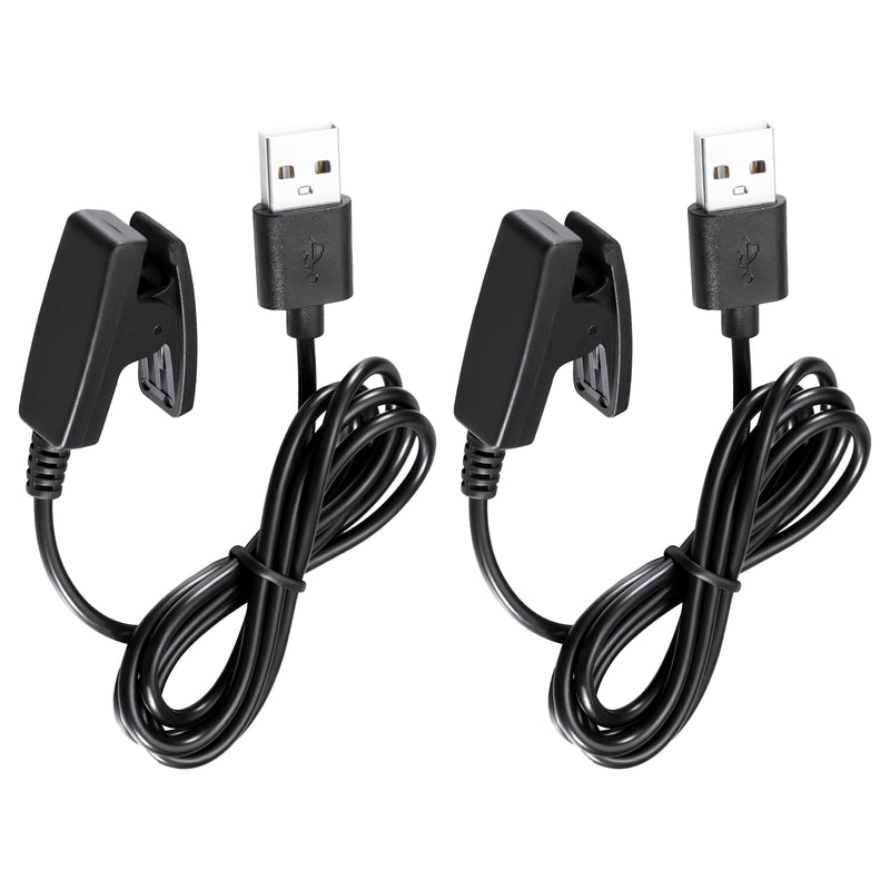 [Australia - AusPower] - 2Pack Charger Compatible for Garmin Move Trend Approach S20/G10 Forerunner 235/35/64/230/630/645/645 Music/735XT/Vivomove HR/Lily Smart Watch,Replacement Charging Cable Clip Sync Data Cable (USB-A) USB-A 