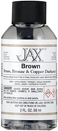 [Australia - AusPower] - JAX Brown Darkener - Metal Finishing Solution - Antique Finish without Heat or Electricity - 2 Ounce 