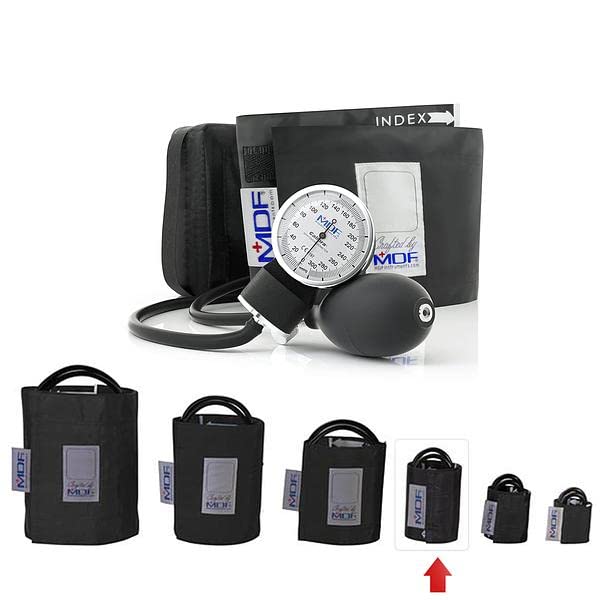 [Australia - AusPower] - MDF Instruments, Calibra Aneroid Premium Professional Sphygmomanometer + MDF® Latex-Free Pediatric Replacement Blood Pressure Monitor Cuff - Double Tube 