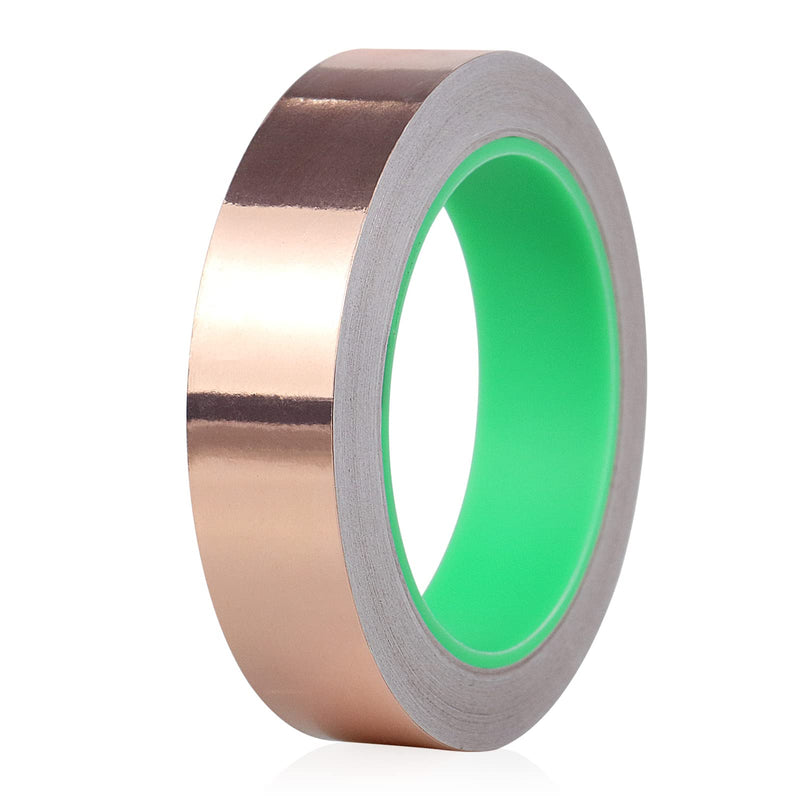 [Australia - AusPower] - BOMEI PACK Copper Foil Tape 1 Pack 1inch x 66ft with Conductive Adhesive for Guitar and Crafts, Soldering, Stained Glass, Electrical Repairs, Grounding 1in*66ft 