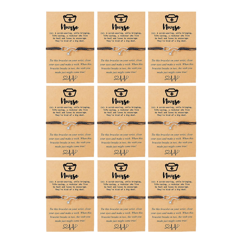 [Australia - AusPower] - HUASAI 9 Pcs Nurse Gifts for Women Stethoscope Bracelets for Nurse Nursing Practitioner Gifts Nurse Appreciation Gifts for Girls Nurse Week Graduation Gifts Assistant Nursing Student Gifts 