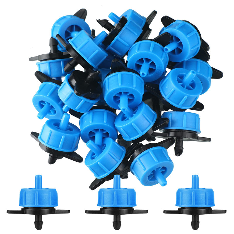 [Australia - AusPower] - 50 Pcs Drip Irrigation Emitters 1/4 Inch 4 GPH Water Tubing Irrigation Tubing Pressure Compensating Dripper Emitters System Drip Tip Constant Flow Heads Parts for Garden Watering Dripper 1/2 GPH 