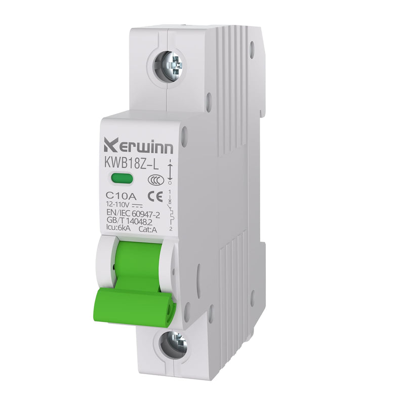[Australia - AusPower] - DC Miniature Circuit Breaker 12V-110V Circuit Breaker 1Pole 10Amp Smart Circuit Breaker DIN Rail Mount for Battery Power Systems,Solar photovoltaic Systems(C10A) 1P 10A 