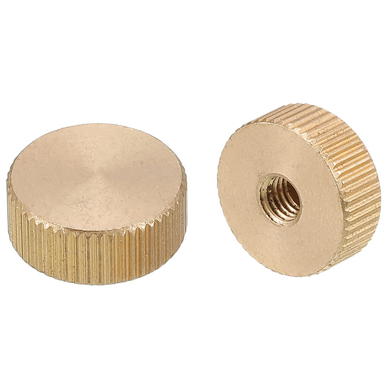 [Australia - AusPower] - uxcell Knurled Thumb Nuts, 4pcs M5 x D16mm x H6mm Brass Knurled Nut Flat Head Blind Hole Lock Adjusting Nuts for 3D Printer Parts M5 x 16mm x 6mm 4 